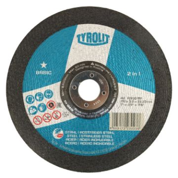 Tyrolit DC Cutting Disc Metal 178mm x 3.0mm (7") - 223023 Tyrolit DC Cutting Disc Metal 178mm x 3.0mm (7") - 223023