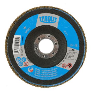 Show details for Tyrolit Flap Disc 125mm x 80 grit Picture of Tyrolit Flap Disc 125mm x 80 grit